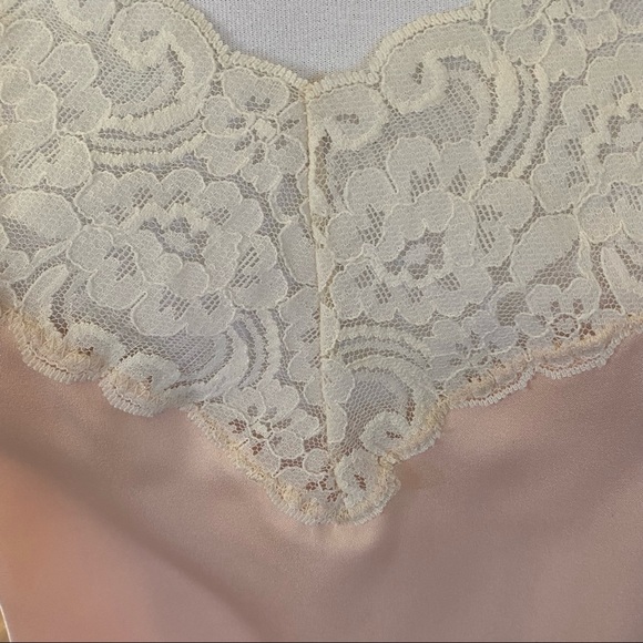 Vintage Camisole Perfect Caress  Anne Rothschild satin lace slip top peach pink - Picture 9 of 13